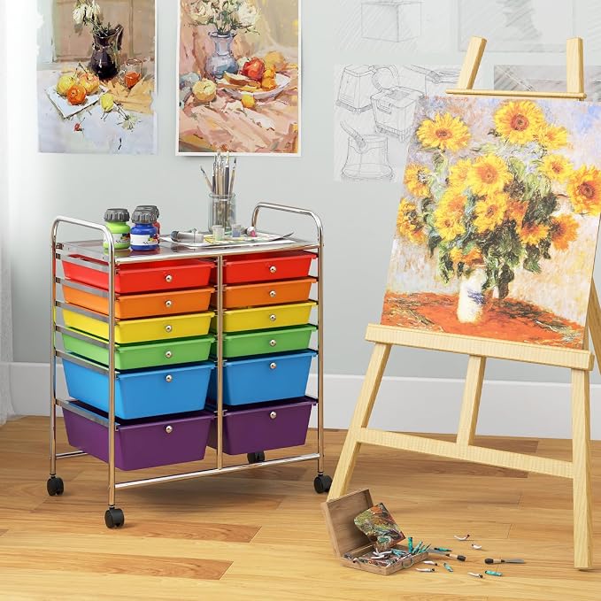 BECOMFORT 12-Drawer Rolling Cart - Image 9