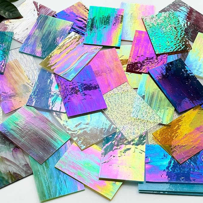 ILLUCKAI 36 Sheets Iridescent Stained Glass Sheets Variety Pack, 6 x 4 Inch - Image 5