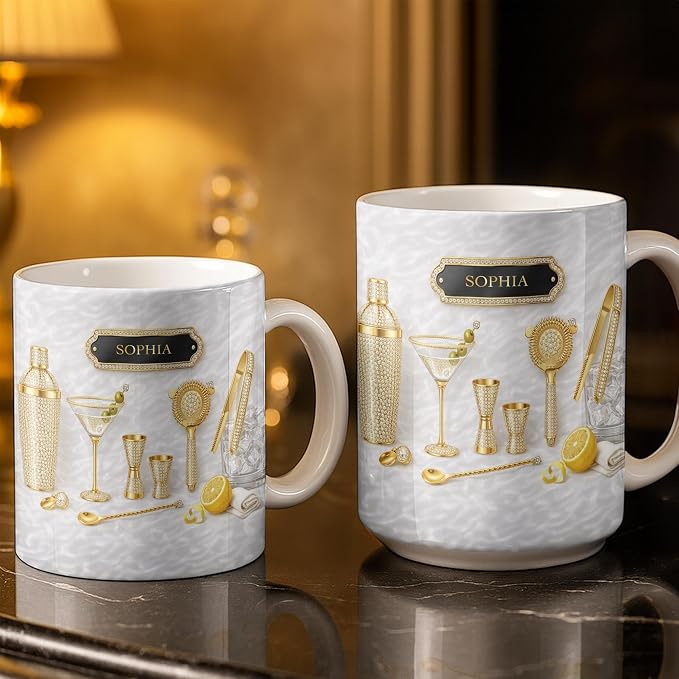 Personalized Cocktail Mug, Custom Name Coffee Cup - Image 4