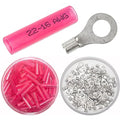 100PCS Separated Heat Shrink Ring Connectors Electrical Wire Crimp Termianls (Ring 3/8", AWG 22-16)