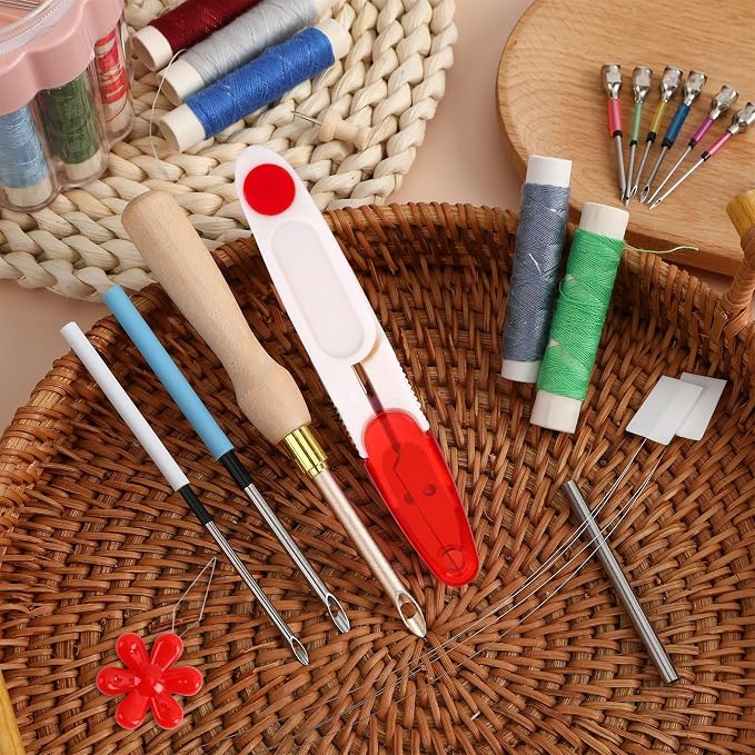 AUGSUN 13 Pcs Punch Needle Kit Embroidery Tool Set - Image 7