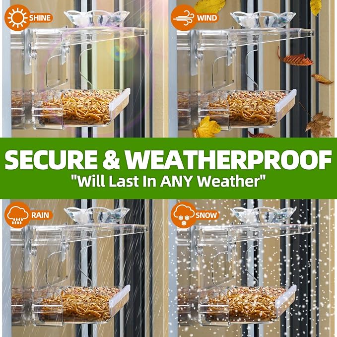 WENMIXER Window Bird Feeder - Image 4