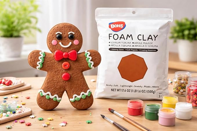 BOHS Chocolate Brown Modeling Foam Clay - 500g - Image 4