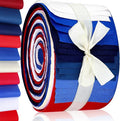 Hosuly 40 Pcs Red White Blue Solid Colors Jelly Fabric by Hosuly