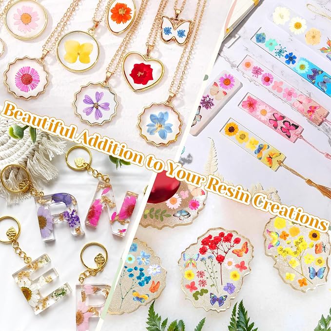 318 PCS Pressed Flowers Butterfly Stickers - Image 2