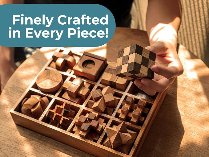 BSIRI 12 in 1 3D Wood Puzzle Box Set - Image 6