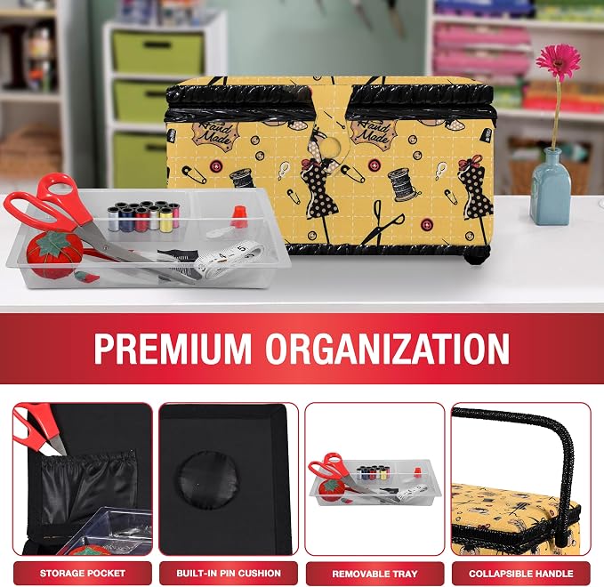 SINGER Sewing Basket with Sewing Kit Accessories - Image 2