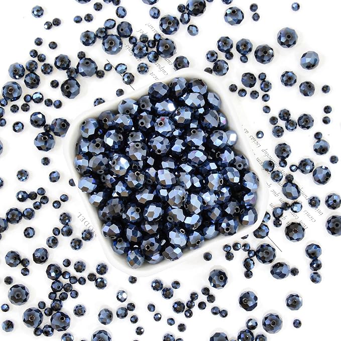 460Pcs 8mm Crystal Glass Beads for Jewelry Making Beads for Bracelets Necklace - Image 3