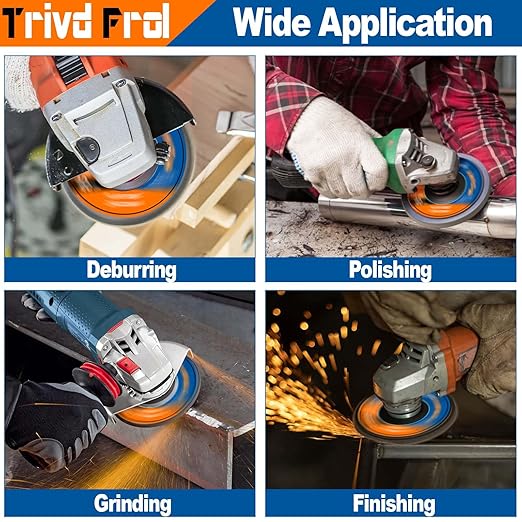 Flap Discs 4 1/2" for Angle Grinder - Trivd Frol 4 1/2 Flap Disc 40 Grit T29 Grinding Wheel, 7/8 Inch Zirconia Abrasive Angle Grinder Sanding Disc for Metal, Wood, Stainless Steel Finishing- 40 Pack