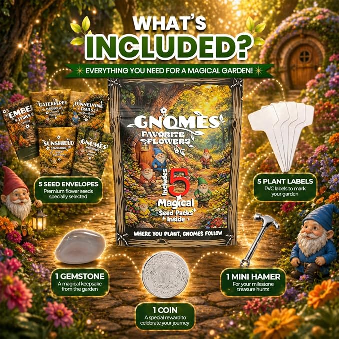 Gnome Garden Seed Kit | 5 Flower Varieties - Image 3