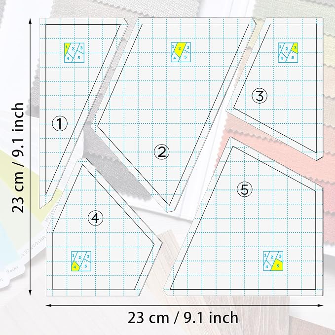 Quilting Template Set Acrylic Cutting Templates - Image 2