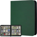 12 Pocket Ringless Side Loading Trading Card Binder, 720 Cards PU Fixed Page by GERMUN