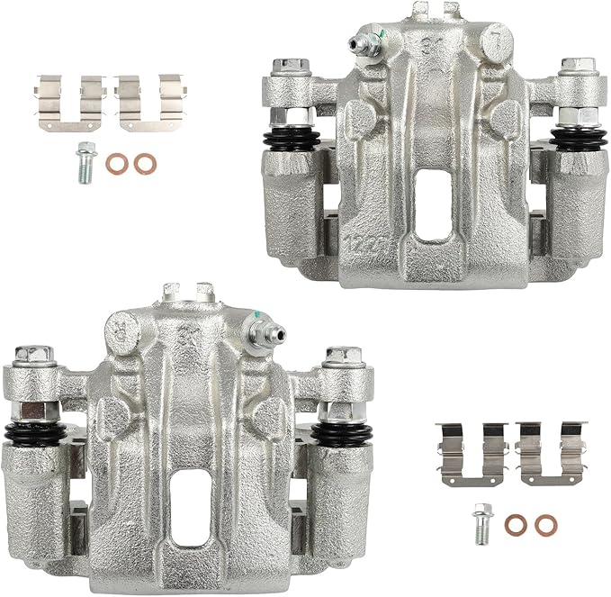 cciyu Rear Left & Right Brake Calipers Assembly w/Bracket 19B3477 19B3476 For Hyundai For Accent,For Kia For Forte/For Forte Koup/For Forte5/For Rio/For Rio5
