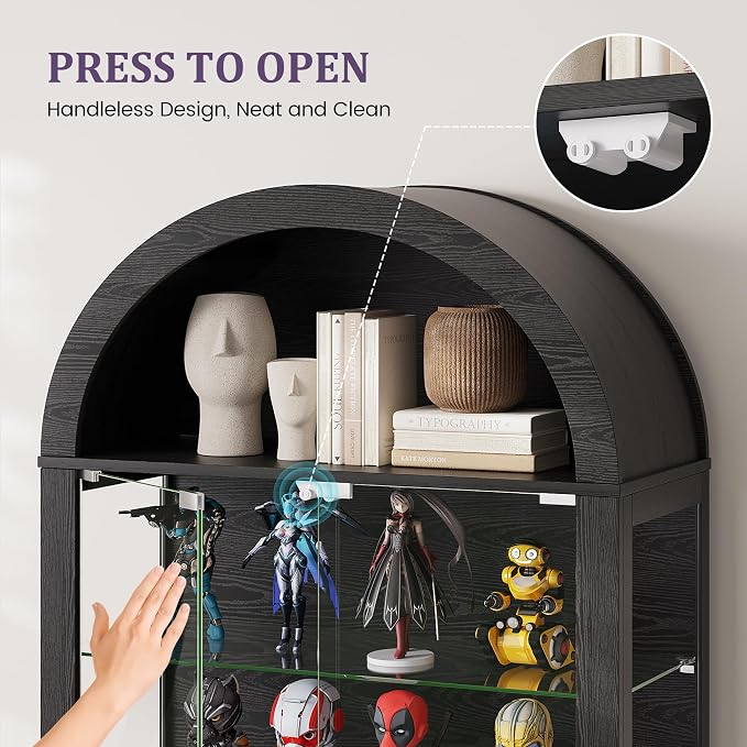 6-Tier Arched Glass Display Cabinet - Image 6