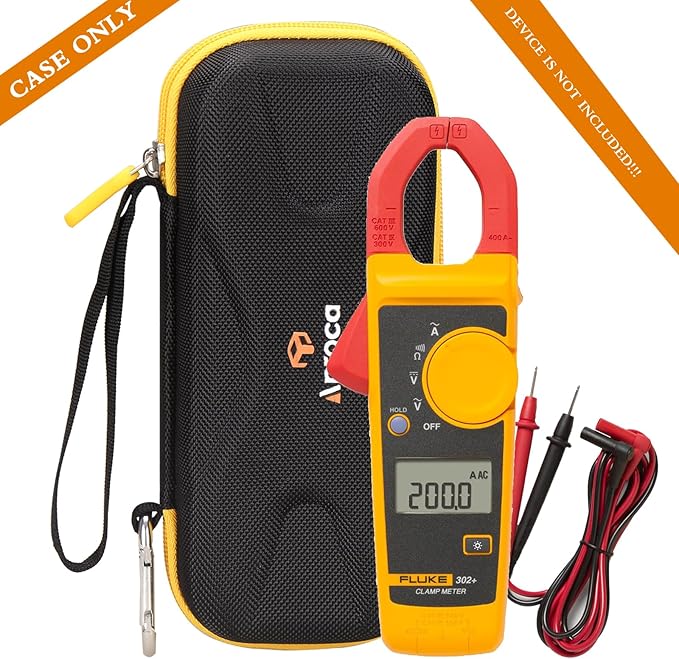 Aproca Portable Hard Storage Case, for Fluke 323/302+ / 324/325 Digital Clamp Meter and Accessories