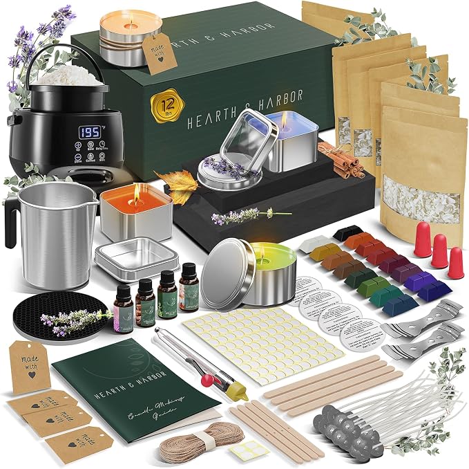 Hearth & Harbor Organic Soy Candle Making Kit by HearthHarbor