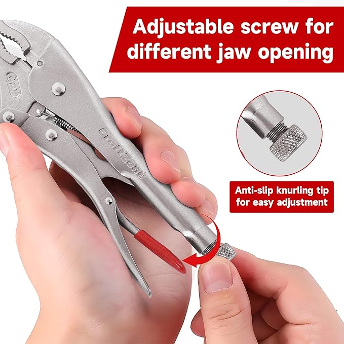 2-Piece Locking Pliers & Vice Grips Set – Heavy Duty Steel Construction, Non-Slip Handle – Multi-Purpose for Home Auto Repair DIY & Crafts – Ideal for Mechanics DIYers & Outdoor Use