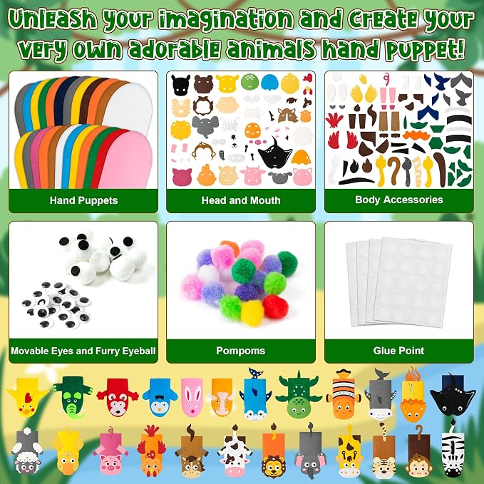 WATINC 24Pcs Hand Puppet Making Kit - Image 3