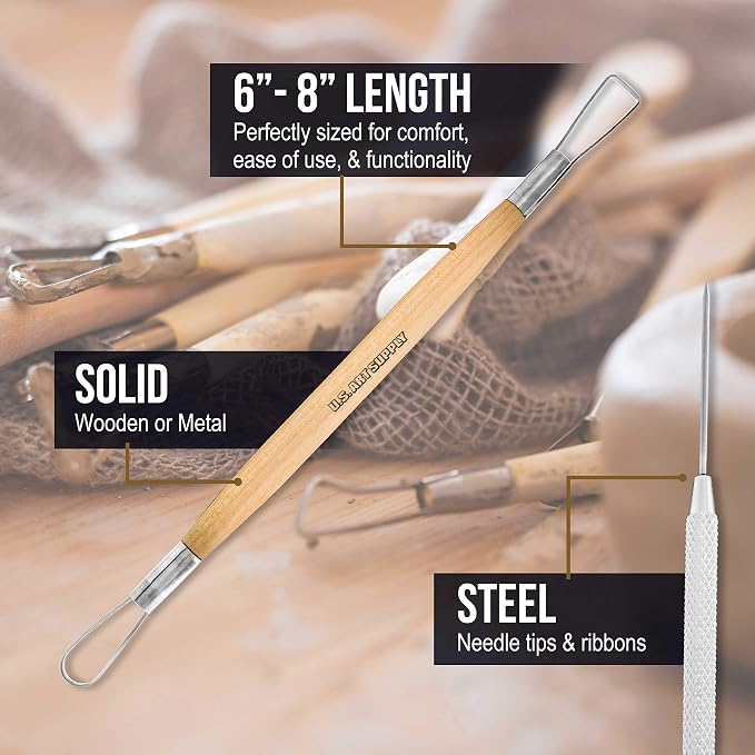 U.S. Art Supply Pottery & Clay Tools Set - Image 5