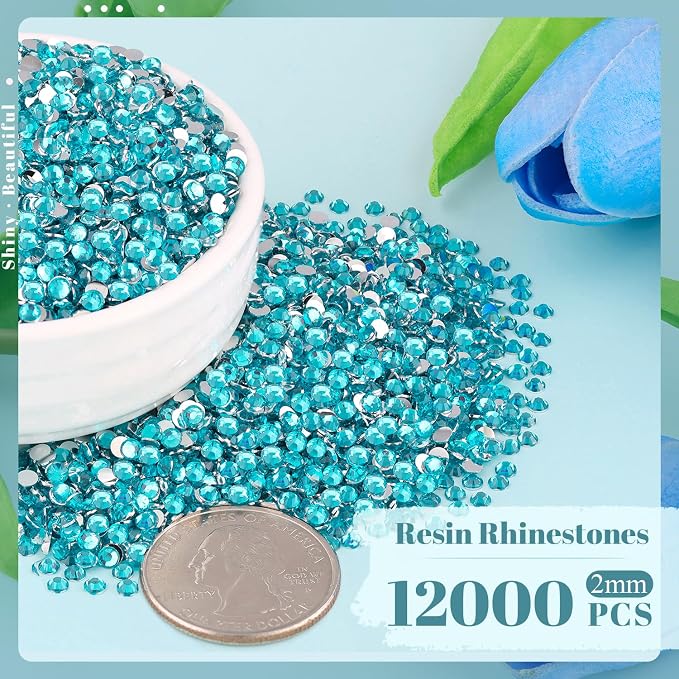 12000PCS 2mm Resin Rhinestones Bulk - Image 2