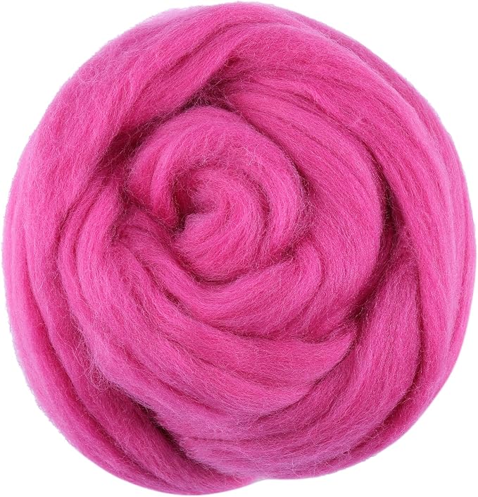 3.53oz Wool Roving, Wool Felting Supplies, Pure Wool, Chunky Yarn, Spinning by Jupean