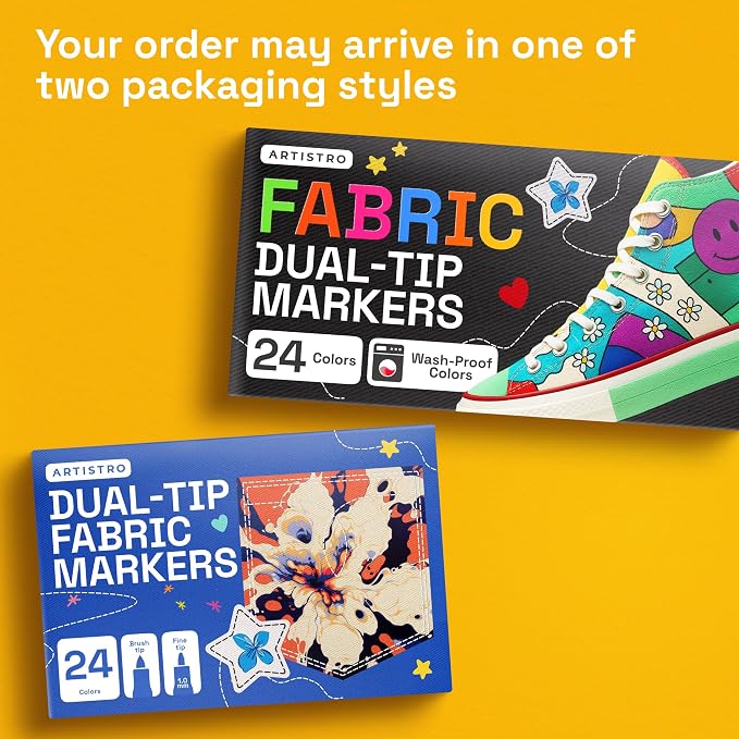 ARTISTRO 24 Dual-Tip Fabric Markers - Image 9