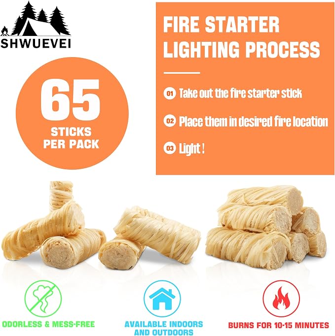 Shwuevei 65 pcs Fire Starter - Image 8
