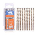 3/16 Inch Cobalt Drill Bits (10pcs), M35 High Speed Steel, 135 Degree Tip, Jobber Length Twist Drill Bit Set for Hard Metal, Stainless Steel, Cast Iron, Wood and Plastic, with Storage Case