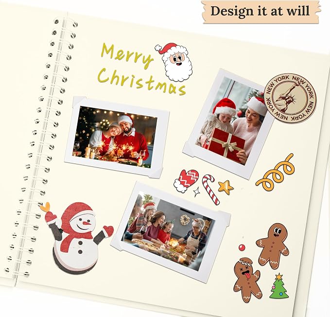 Scrapbook 8x8 Inch DIY Scrapbook Album Hardcover Kraft Paper 40 pages/20 sheets - Image 9