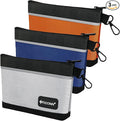 TICONN Tool Pouches with Zipper, 1680D Oxford Small Tool Bags, Waterproof Utility Bag Zipper Pouch for Tool Organizers and Storage (3 Pack Small)