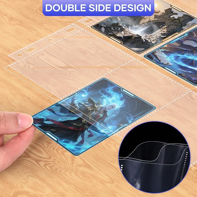 Tioplior 120 Pack 9 Pocket Double Side Card Sleeves Binder Sheets Holds 2160 - Image 2