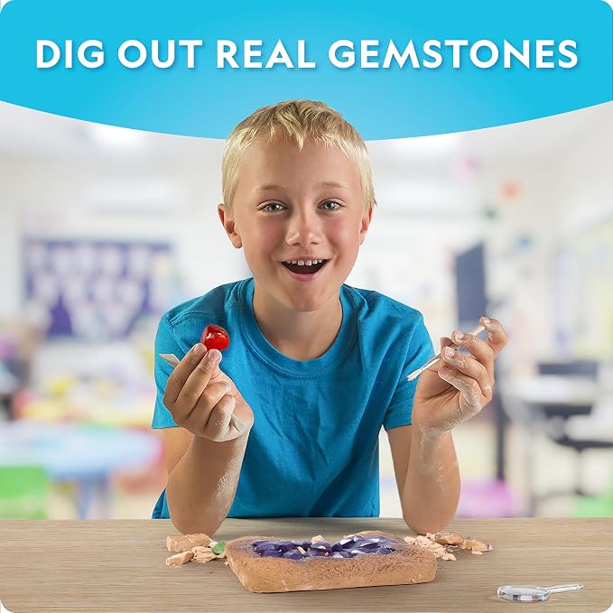 NATIONAL GEOGRAPHIC Mega Gemstone Dig Kit – Dig Up 15 Real Gemstones and - Image 2