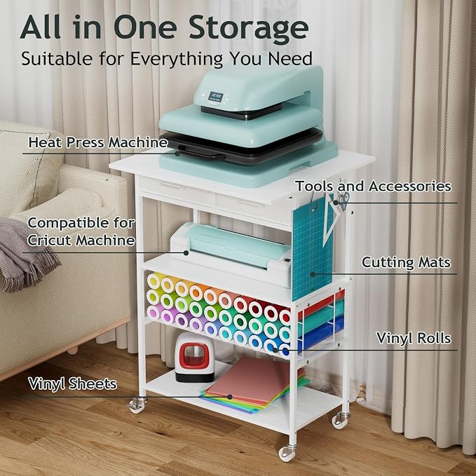Homsorout Movable Heat Press Table - Image 6