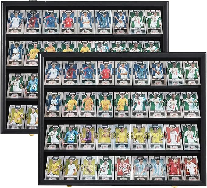 Graded Sports Card Display Case Lockable, Trading Card Collector Wall Display by Temgee