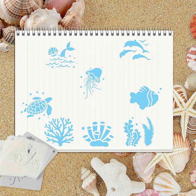 JULMELON Sea Life Stencils - Image 5