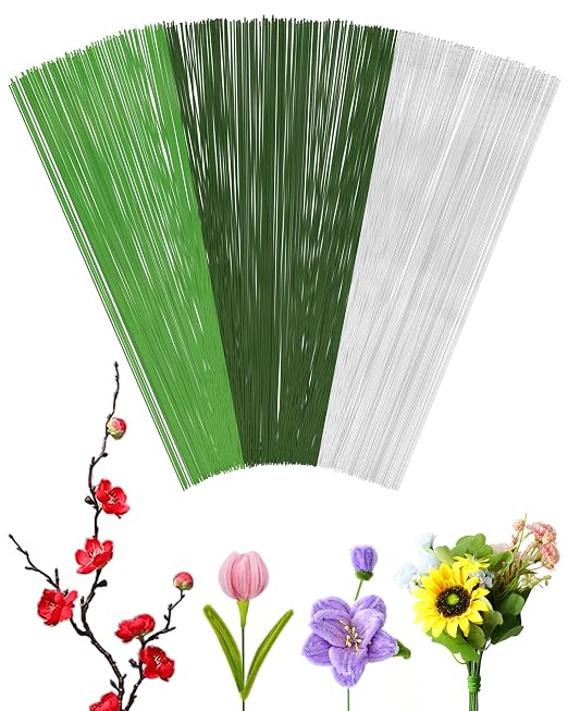 150 PCS FIVEIZERO 26 Gauge MixColor Floral Wire Stems by FIVEIZERO