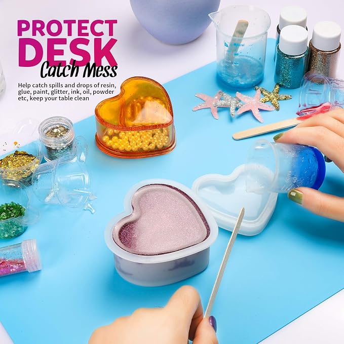 LEOBRO Silicone Mat, Resin Molds, Play Dough Mat, Clay Mats, - Image 3
