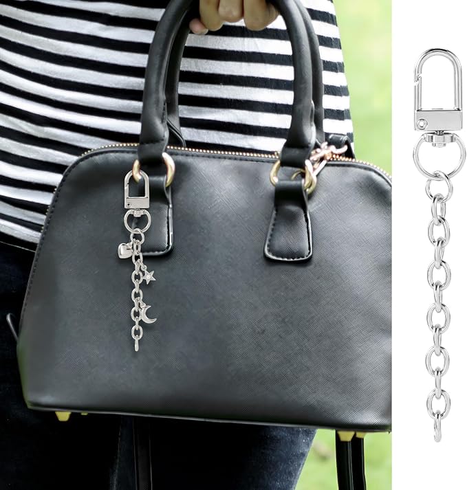 Hzopcw 20pcs Keychain Making Kit, Key Ring Swivel Snap Hook Chains, Alloy - Image 5