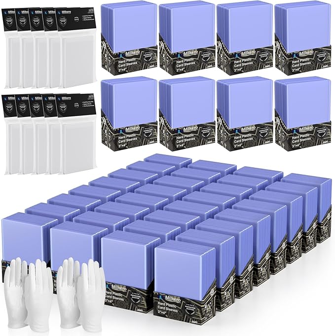 2000 Card Sleeves Hard Plastic, Premium Trading Card Holder by Mlikero