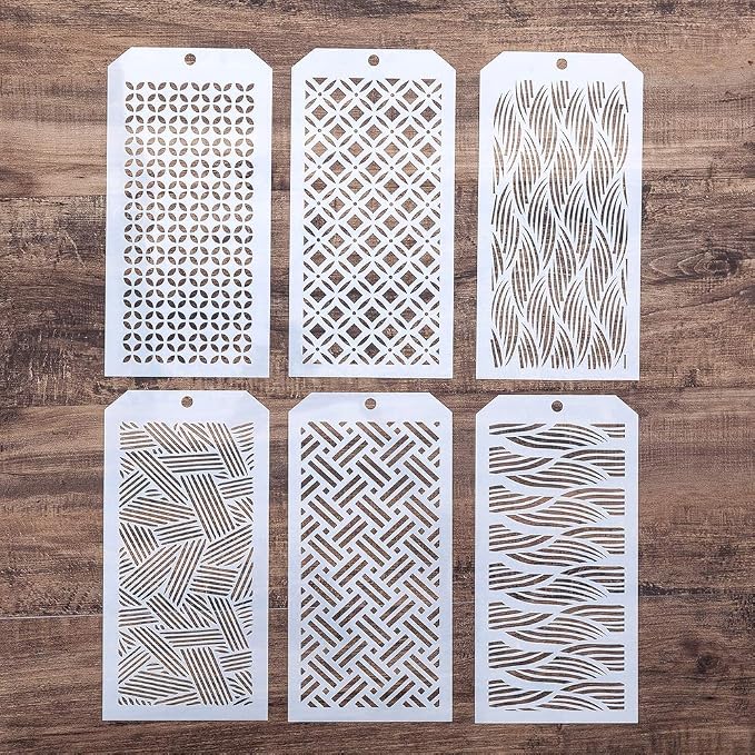 DIY Decorative Wave Stencil Template by SLGIFT