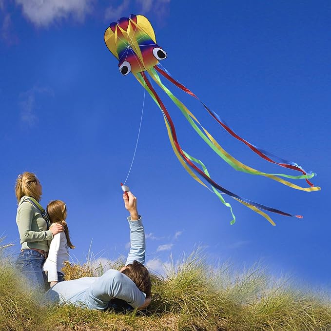 Honbo Rainbow Soft Octopus Kite - Image 4