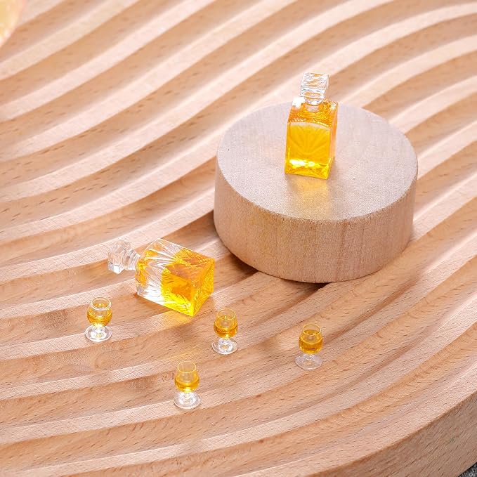 JJUNW 6 Pcs 1:12 Scale Dollhouse Miniature Accessories, A Set of Exquisite Mini - Image 5