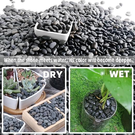 45lb River Rocks Pebbles for Plants & Succulents, Decorative Outdoor - Image 6