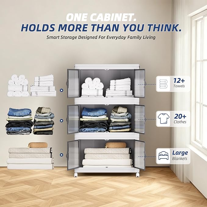 SAILUN 87Gal/348Qt Stackable Storage Bins Folding Collapsible Storage Bins - Image 5