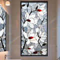 Stained Glass Window Privacy Film: Non-Adhesive Sun and Landscape Mosaic Design by AOHMPT