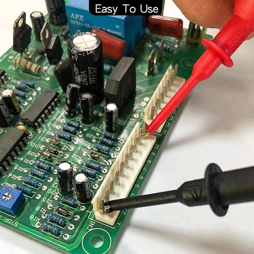 Test Hooks Clips, Multimeter Test Lead Kit Mini Test Hook Clip for 2mm Plug Test Probe Electronic Testing IC Grabber
