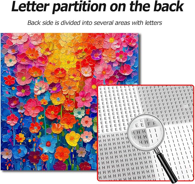 Jigsaw Puzzles for Adults 1000 Pieces, Colorful Flower Wall Puzzles for Adults - Image 6