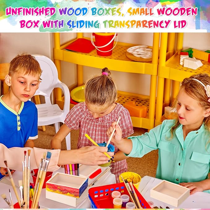 Thyle 36 Pcs Unfinished Wood Display Boxes - Image 4