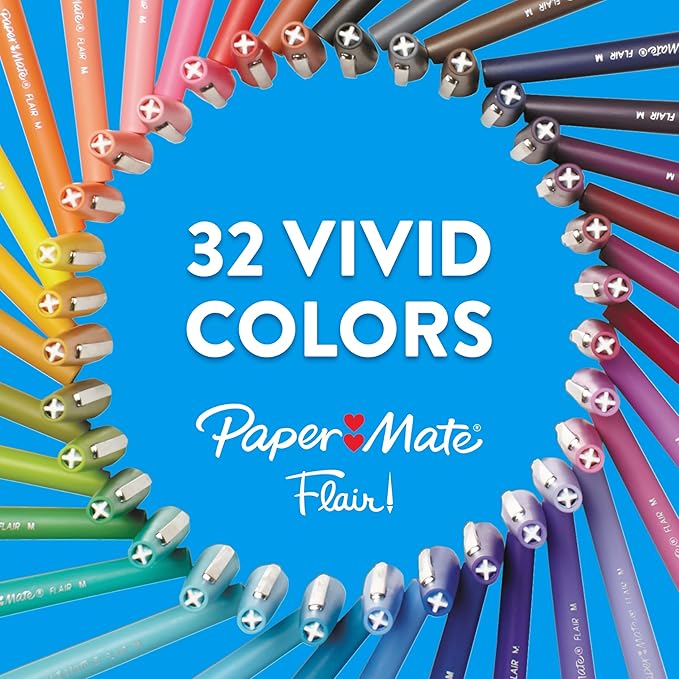 Paper Mate Flair Felt Tip Pens, Medium Point, Back to School, Teacher Supplies - Image 2