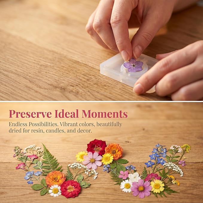 Assorted Dried Flower Petals and Leaves Set - Image 4